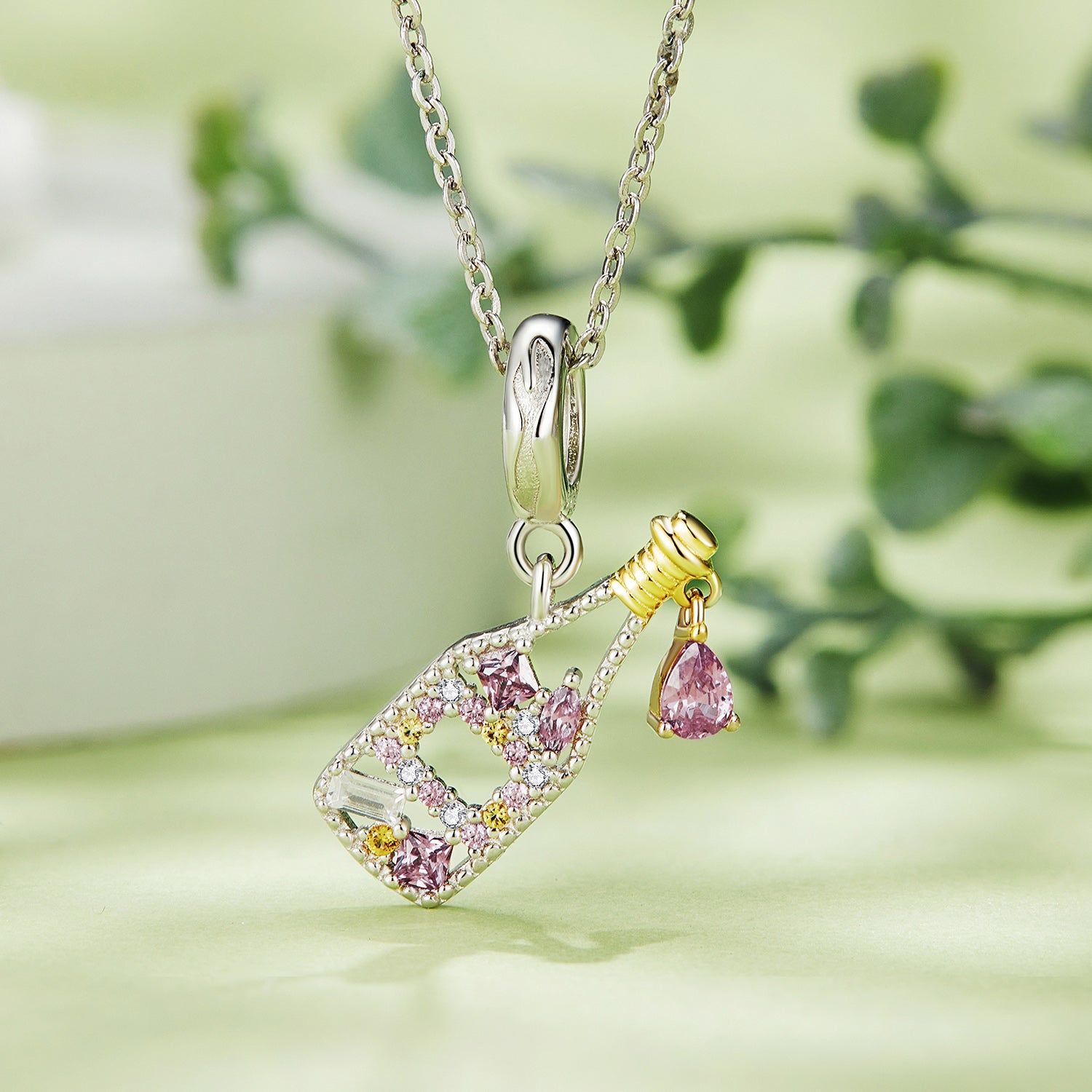 Champagne Bottle Dangle Charm