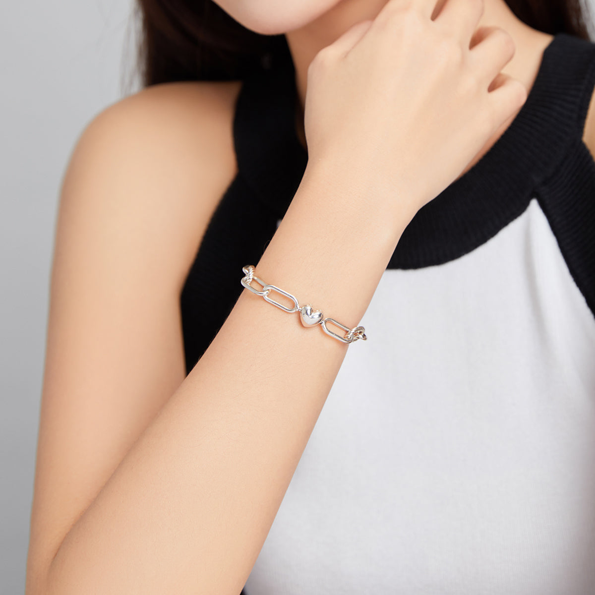 Chunky Silver Chain Bracelet