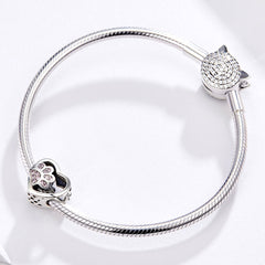 Pink Paw Heart Charm - Lullaboo