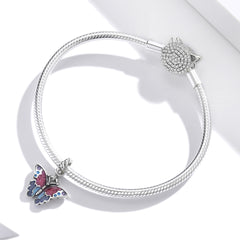 Pink Purple Butterfly Charm - Lullaboo