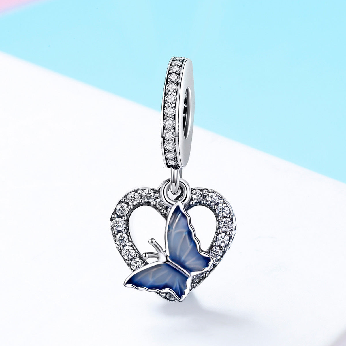 Butterfly Heart Pendant Charm - Lullaboo